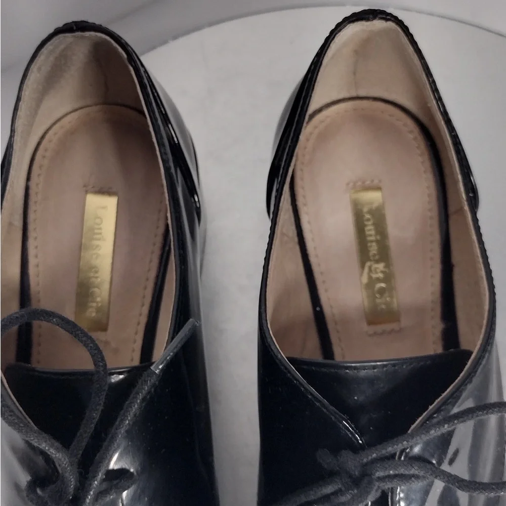 Louise Et Cie Classic Black Men's Dress Shoes size 7 pre owned Exellent cond
